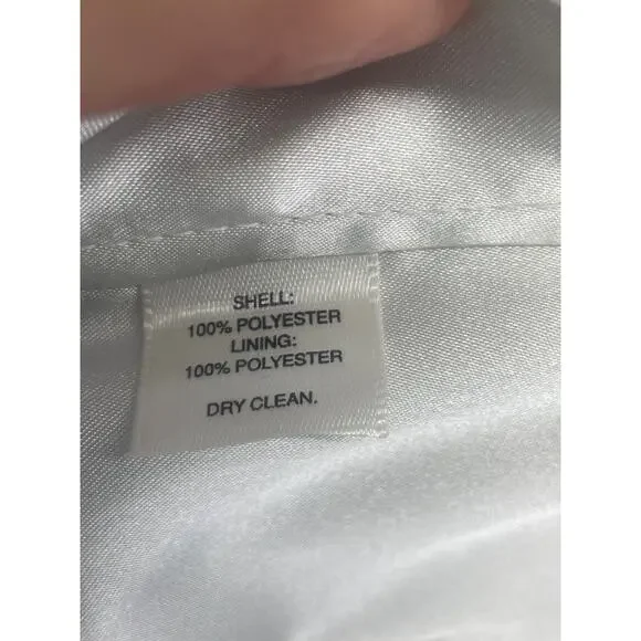 White House Black Market Sleeveless Princess Empire Waist Floral White/Blk Sz 8 - Picture 9 of 11